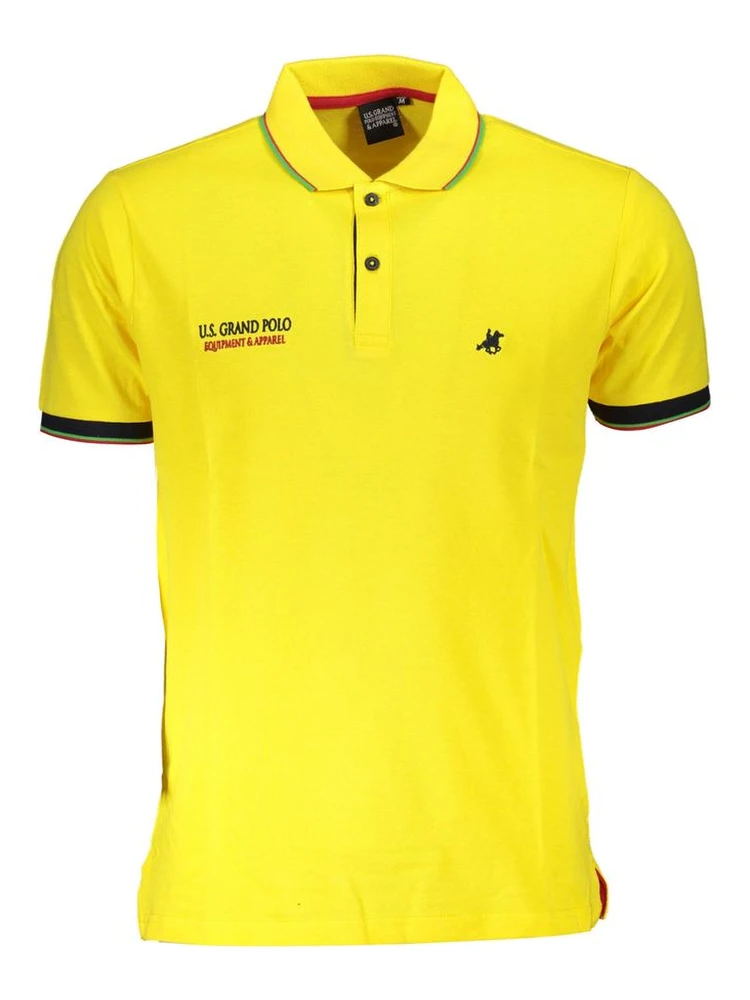Yellow Cotton Men's Polo Shirt