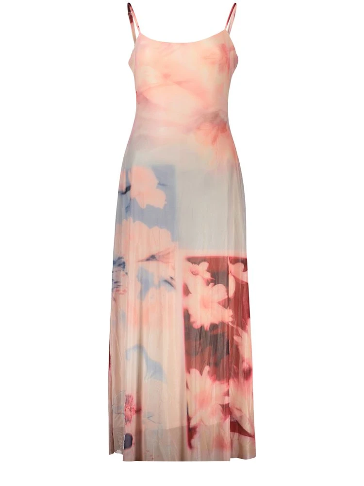Pink Viscose Women's Dress