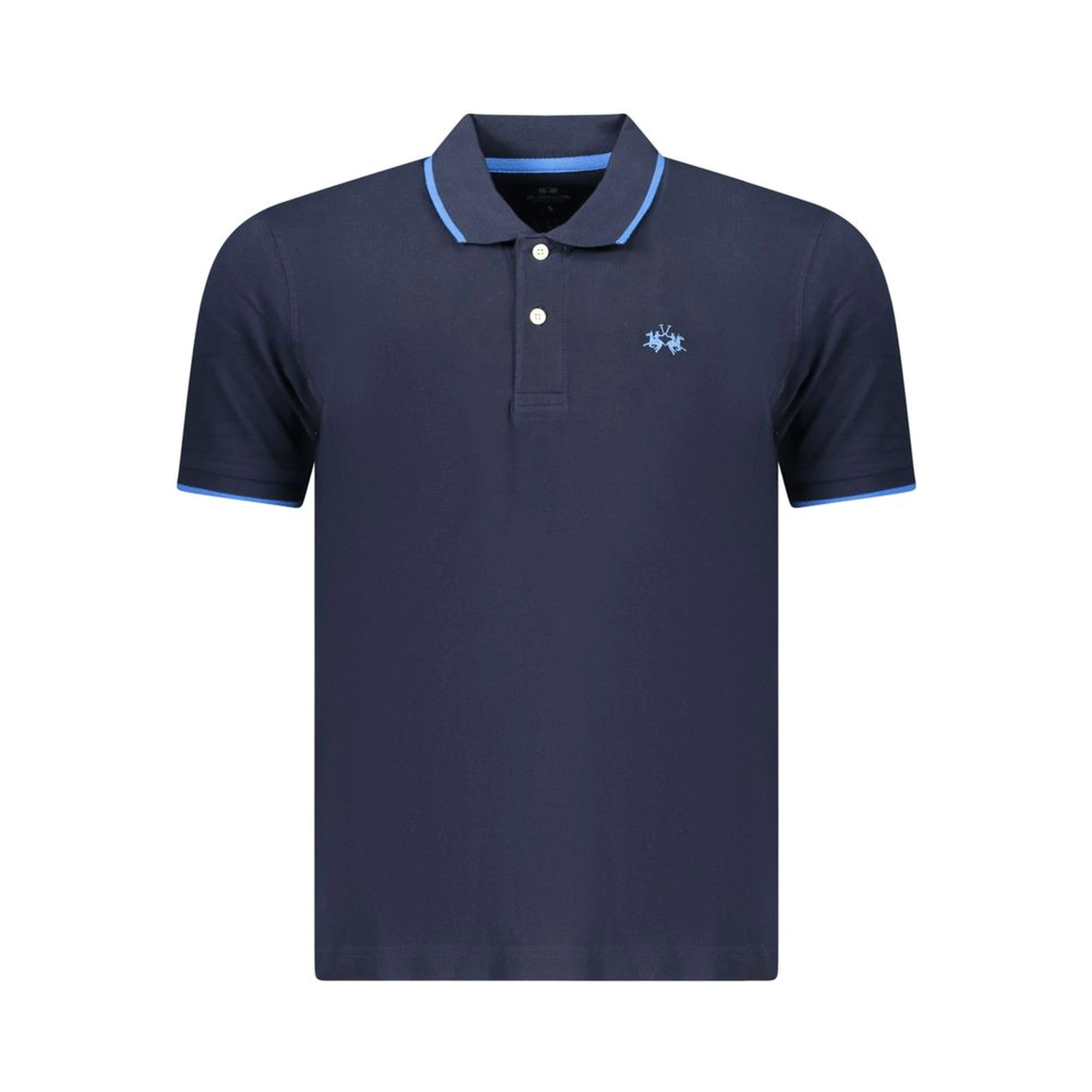 Blue Cotton Men's Polo Shirt