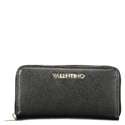 Black Polyurethane Women's Wallet