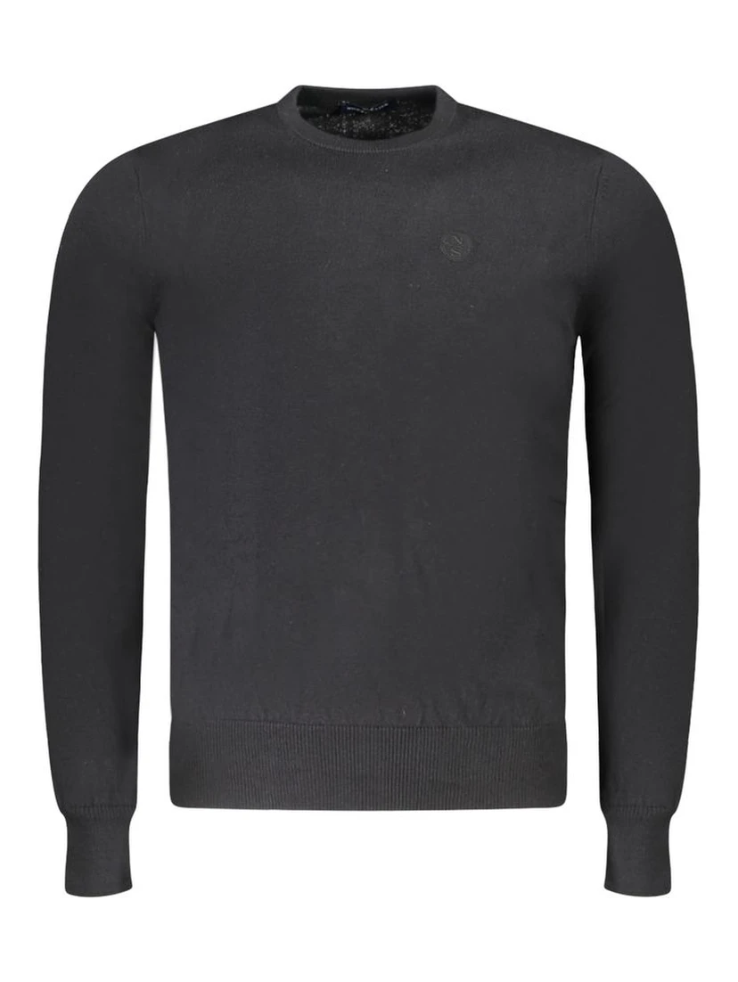 Black Fabric Men's Sweater