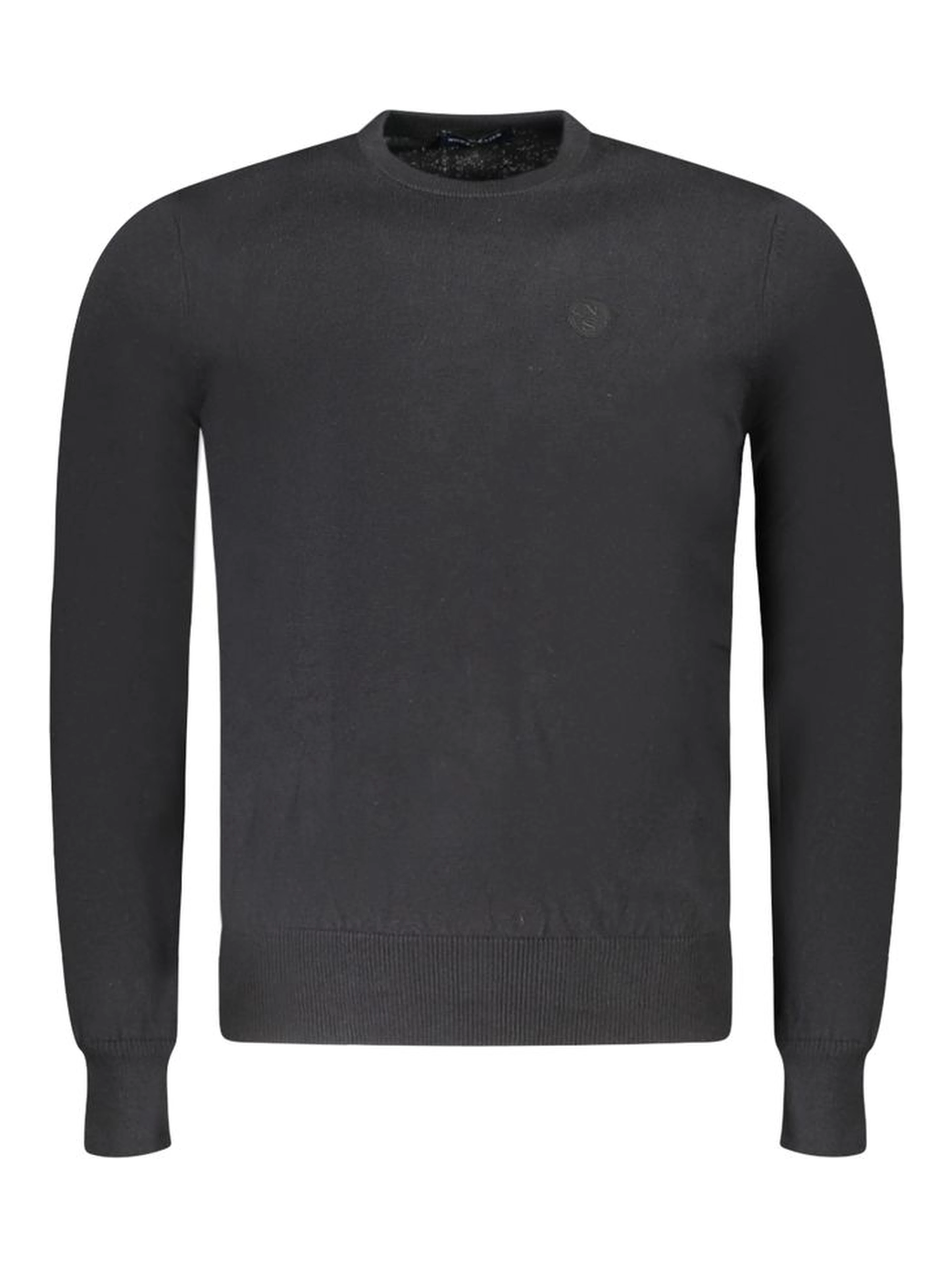 Black Fabric Men's Sweater