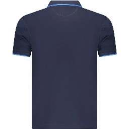 Blue Cotton Men's Polo Shirt