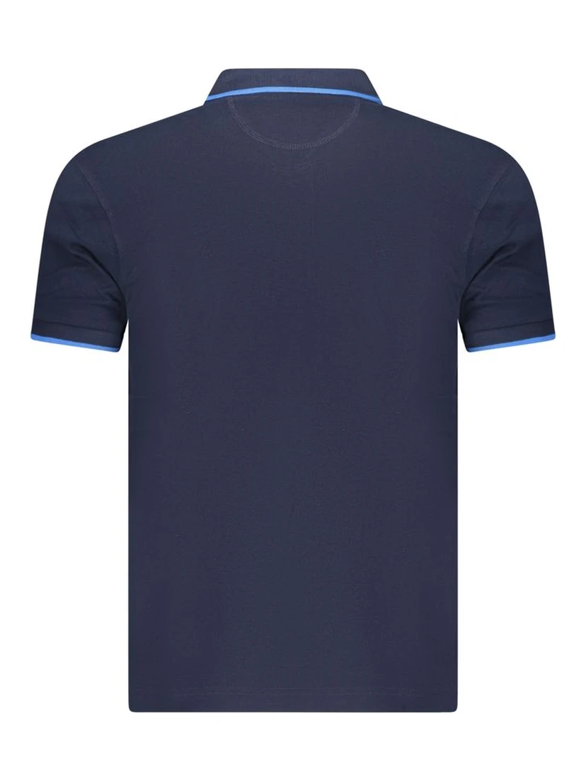 Blue Cotton Men's Polo Shirt