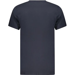 Blue Cotton Men's T-Shirt