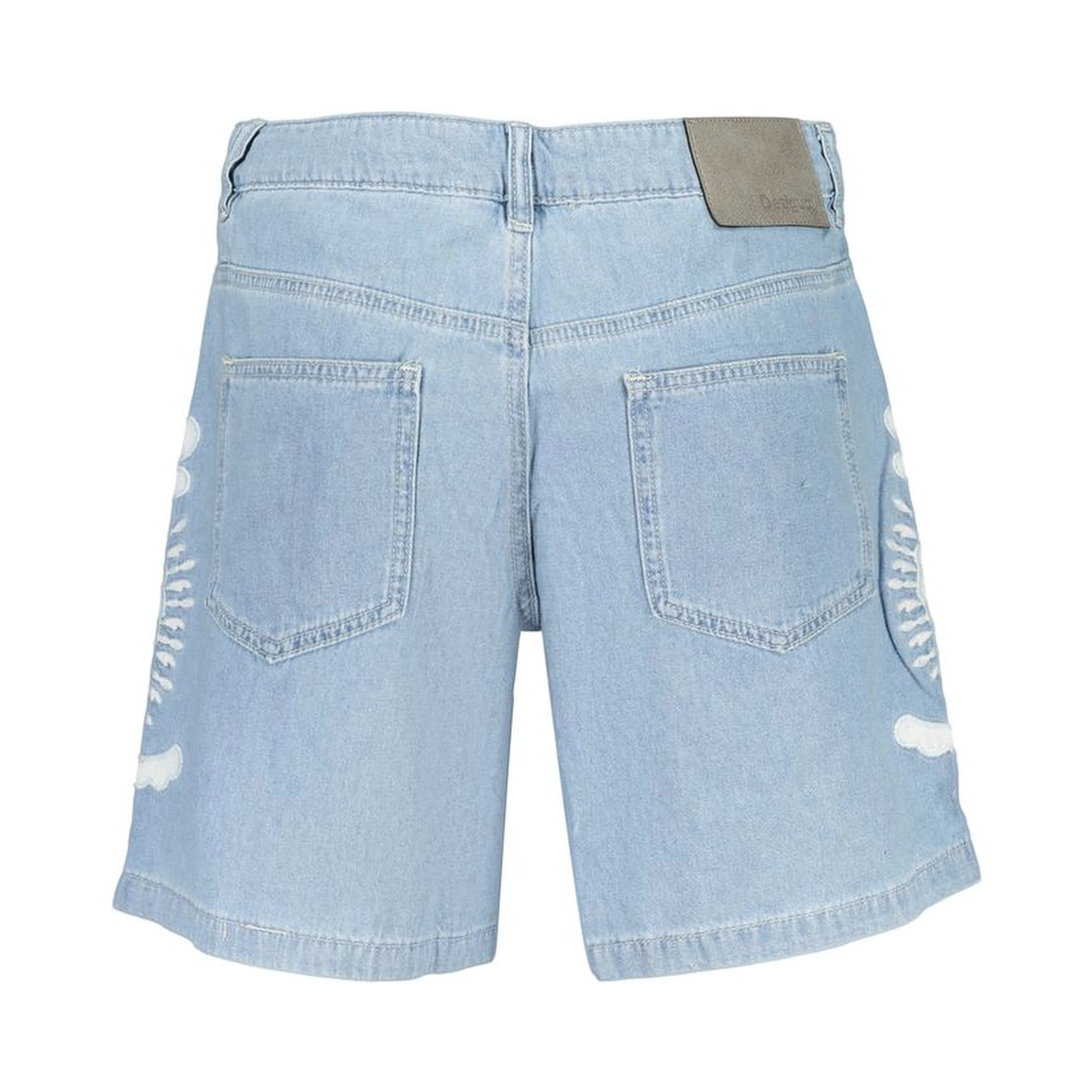 Light Blue Cotton Women's Short