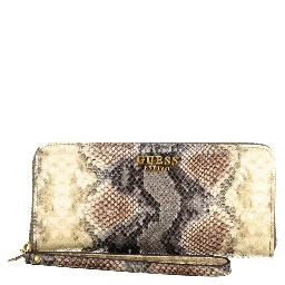 Beige Polyurethane Women's Wallet