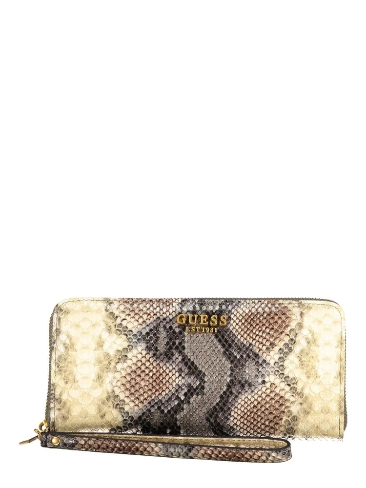 Beige Polyurethane Women's Wallet