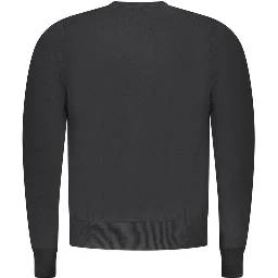Black Fabric Men's Sweater