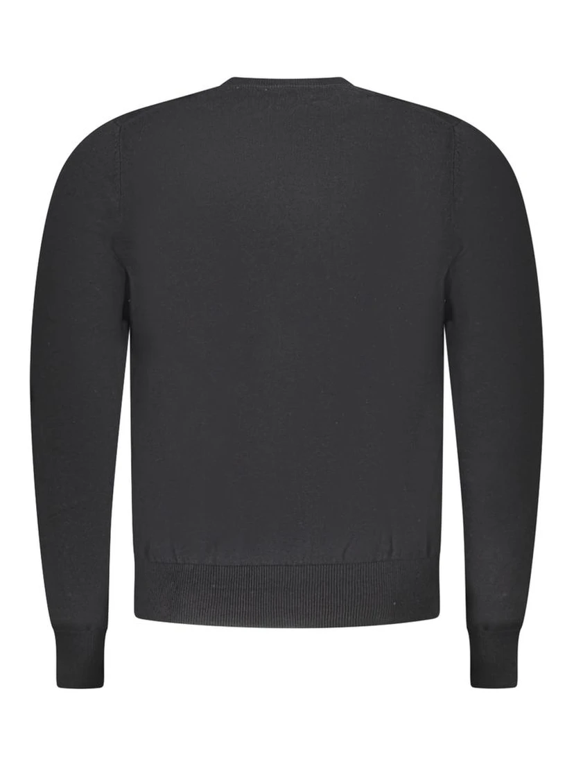 Black Fabric Men's Sweater