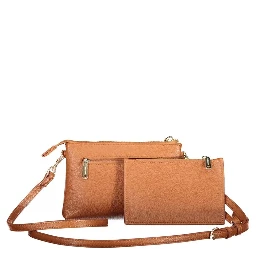 Brown Polyurethane Women's Wallet