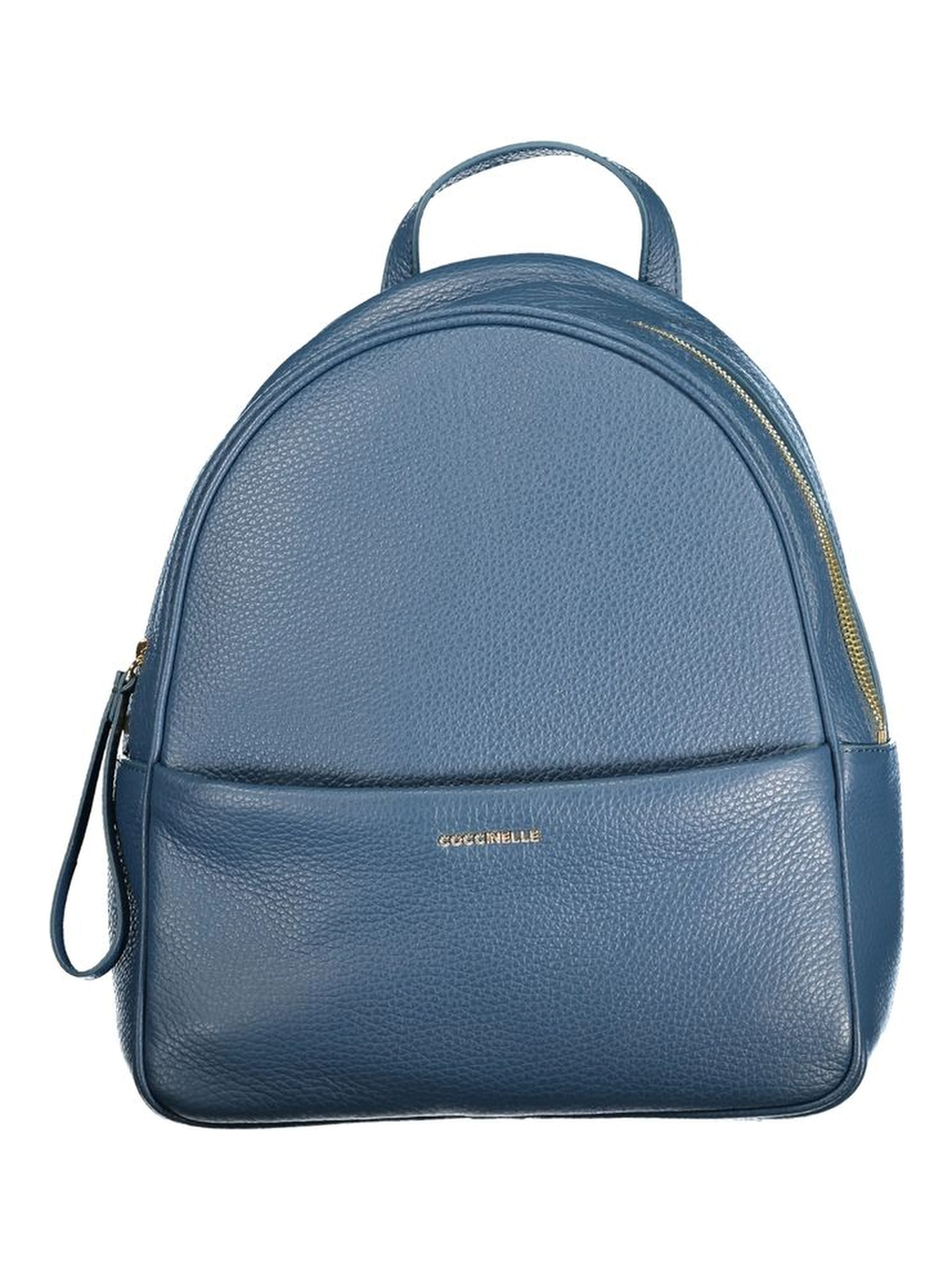 Blue Leather Womens Backpack