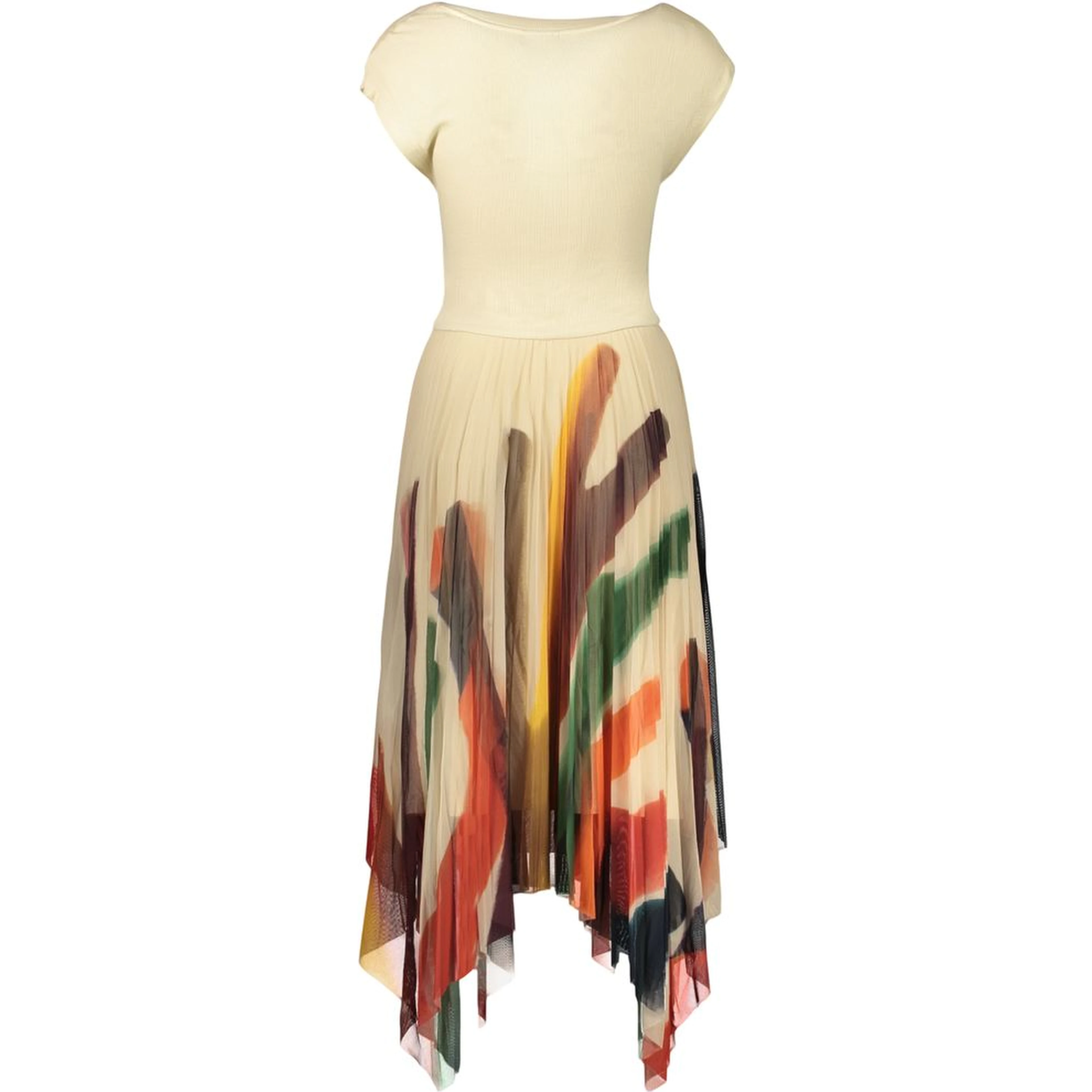 Beige Polyester Women's Dress