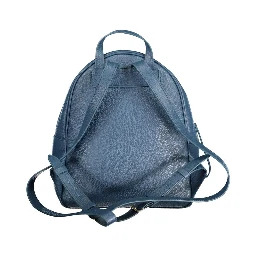 Blue Leather Womens Backpack