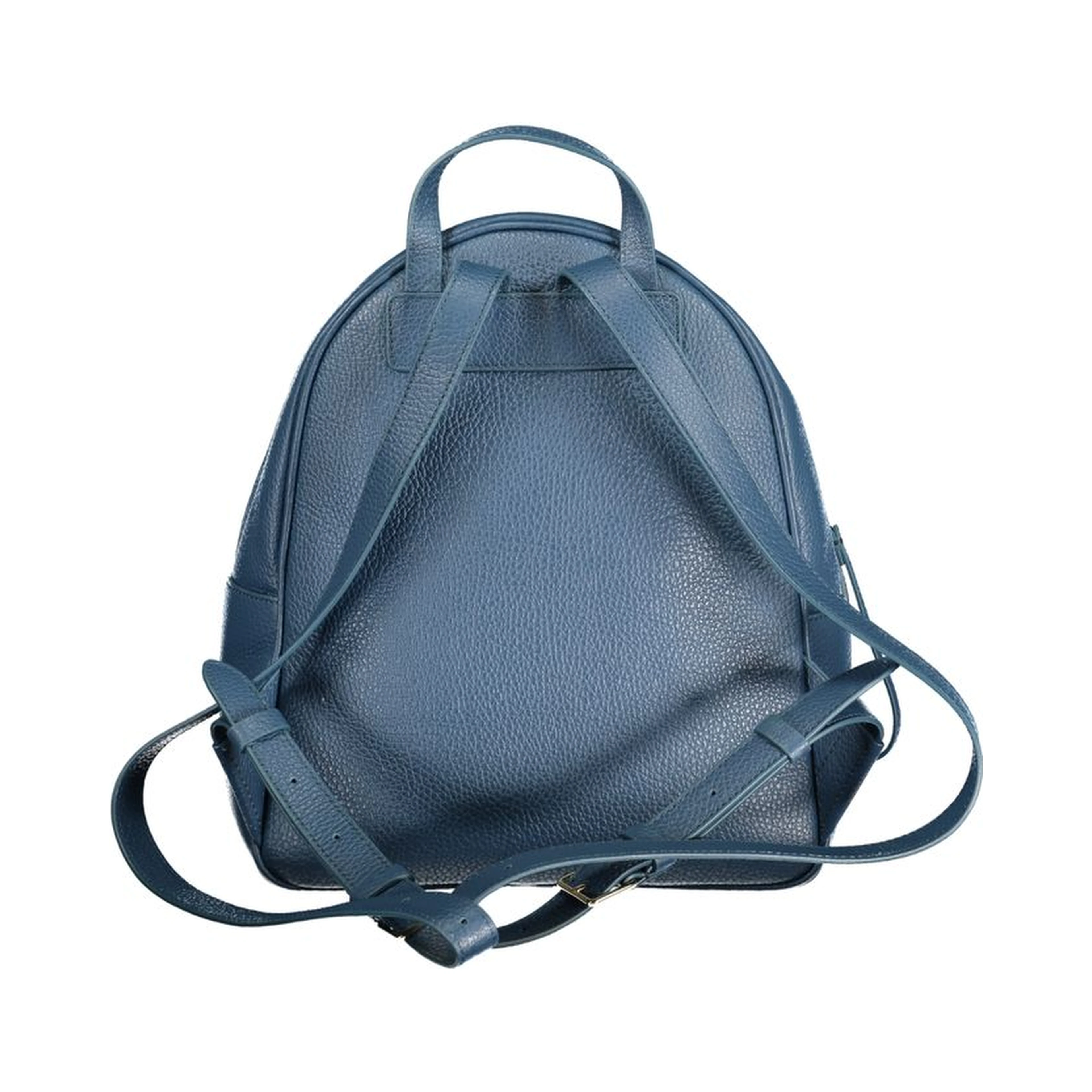 Blue Leather Womens Backpack