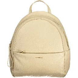 Beige Leather Womens Backpack
