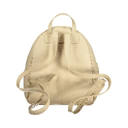 Beige Leather Womens Backpack