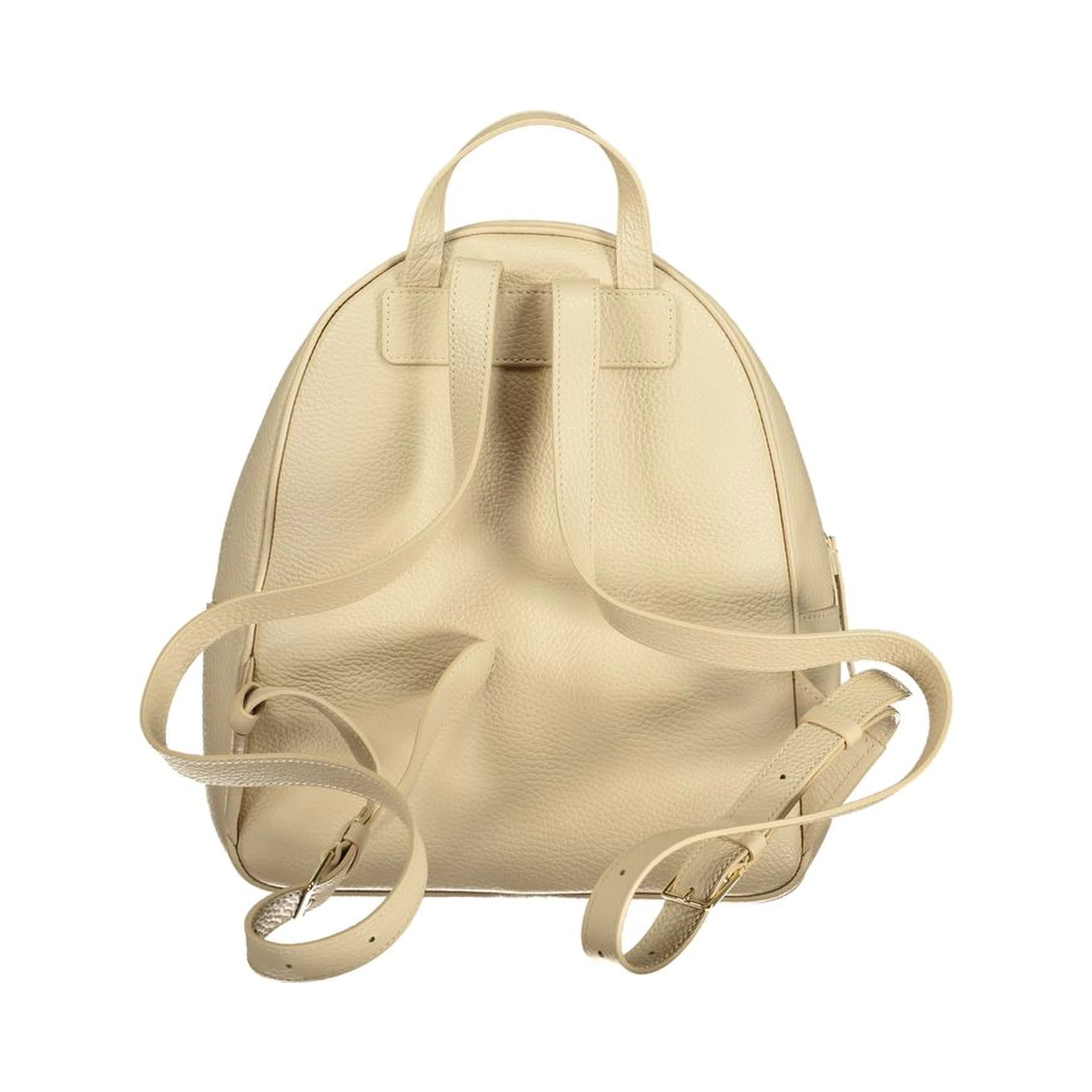 Beige Leather Womens Backpack