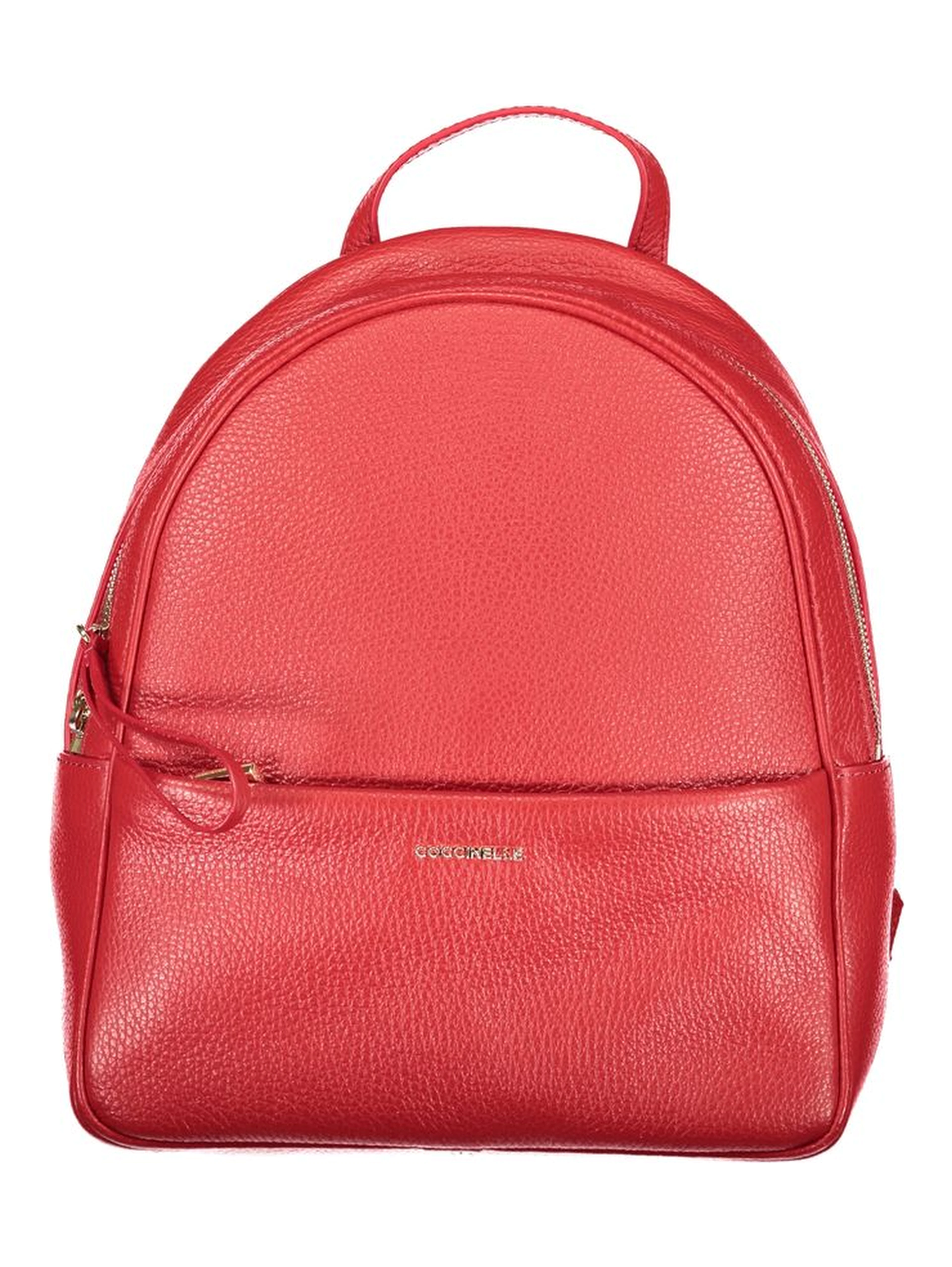 Red Leather Women's Backpack