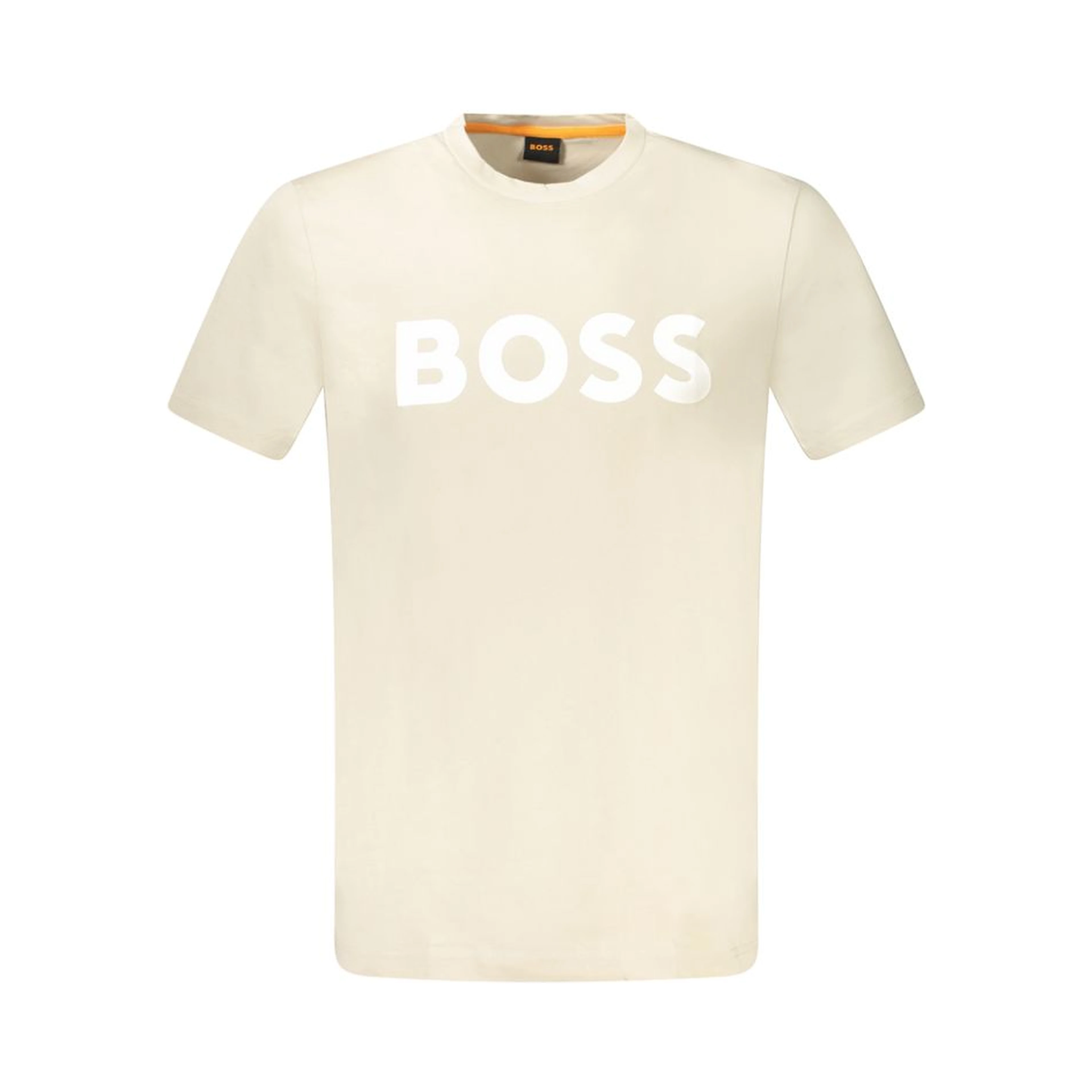 Beige Cotton Men's T-Shirt
