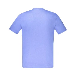 Blue Cotton Men's T-Shirt
