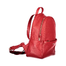 Red Leather Women's Backpack