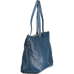 Blue Leather Women's Bag