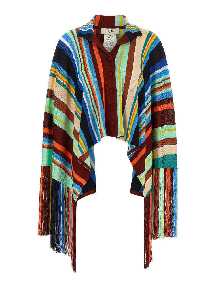 Multicolor Viscose Coat