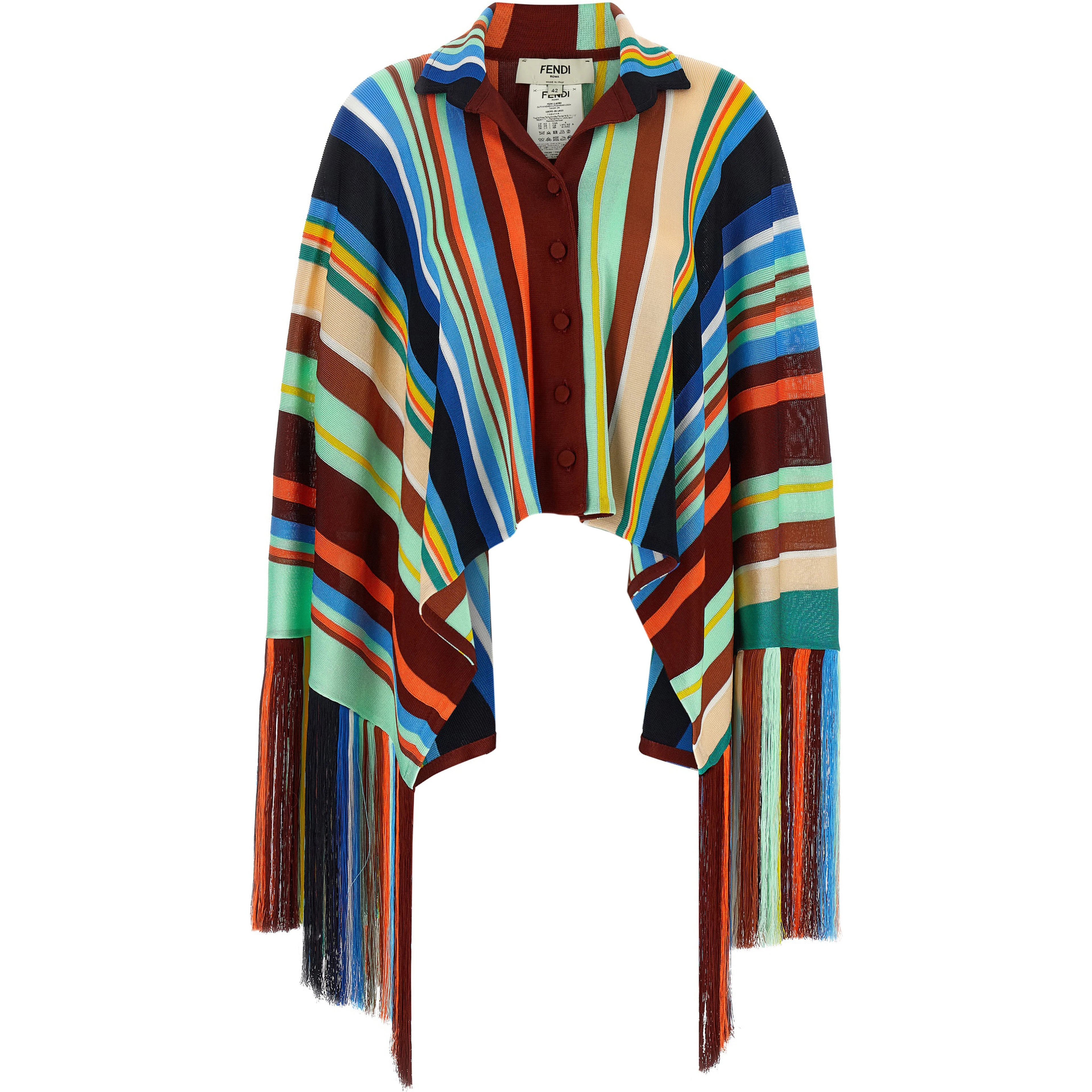 Multicolor Viscose Coat