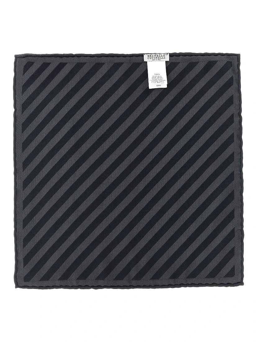 Gray Silk Pocket Square