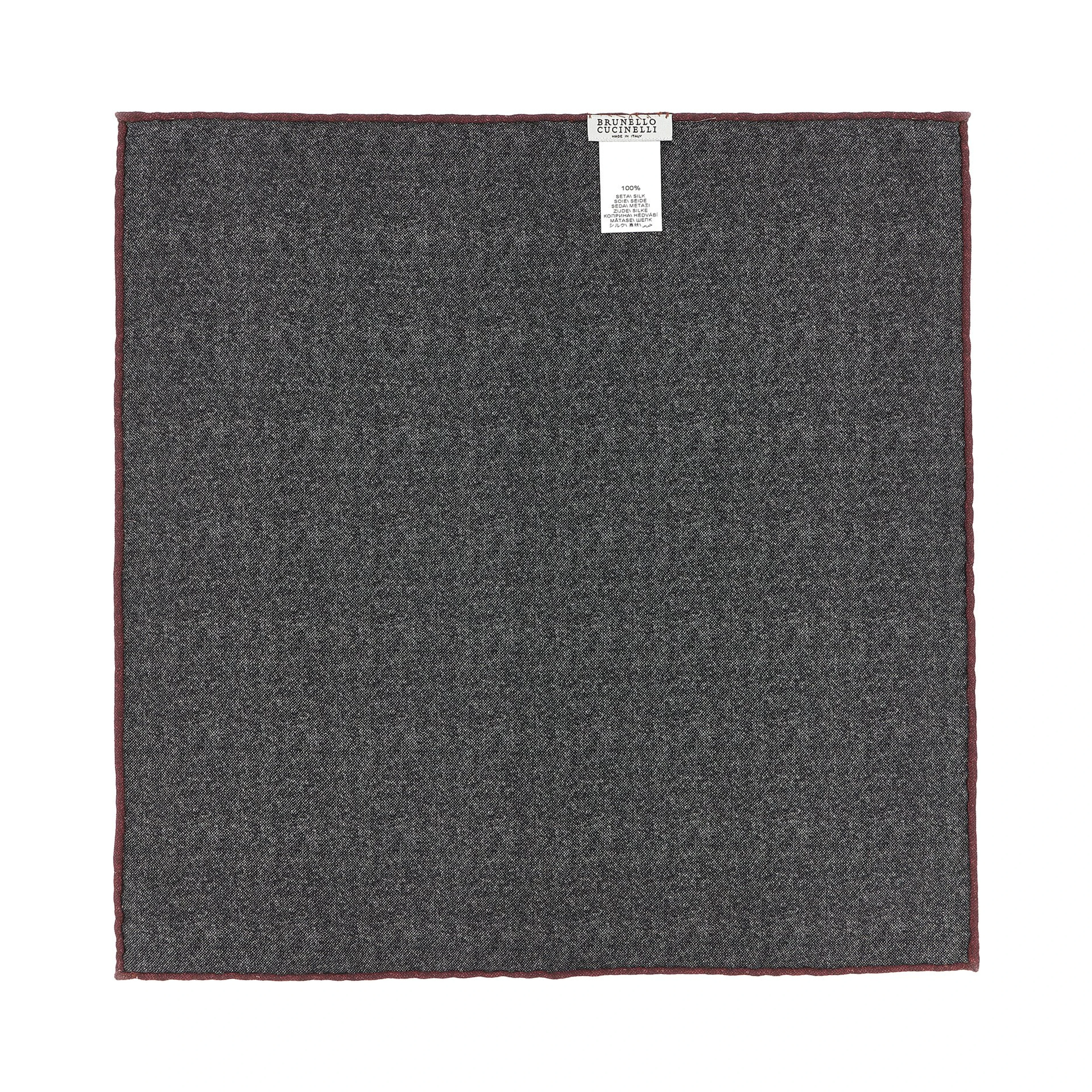 Gray Silk Pocket Square