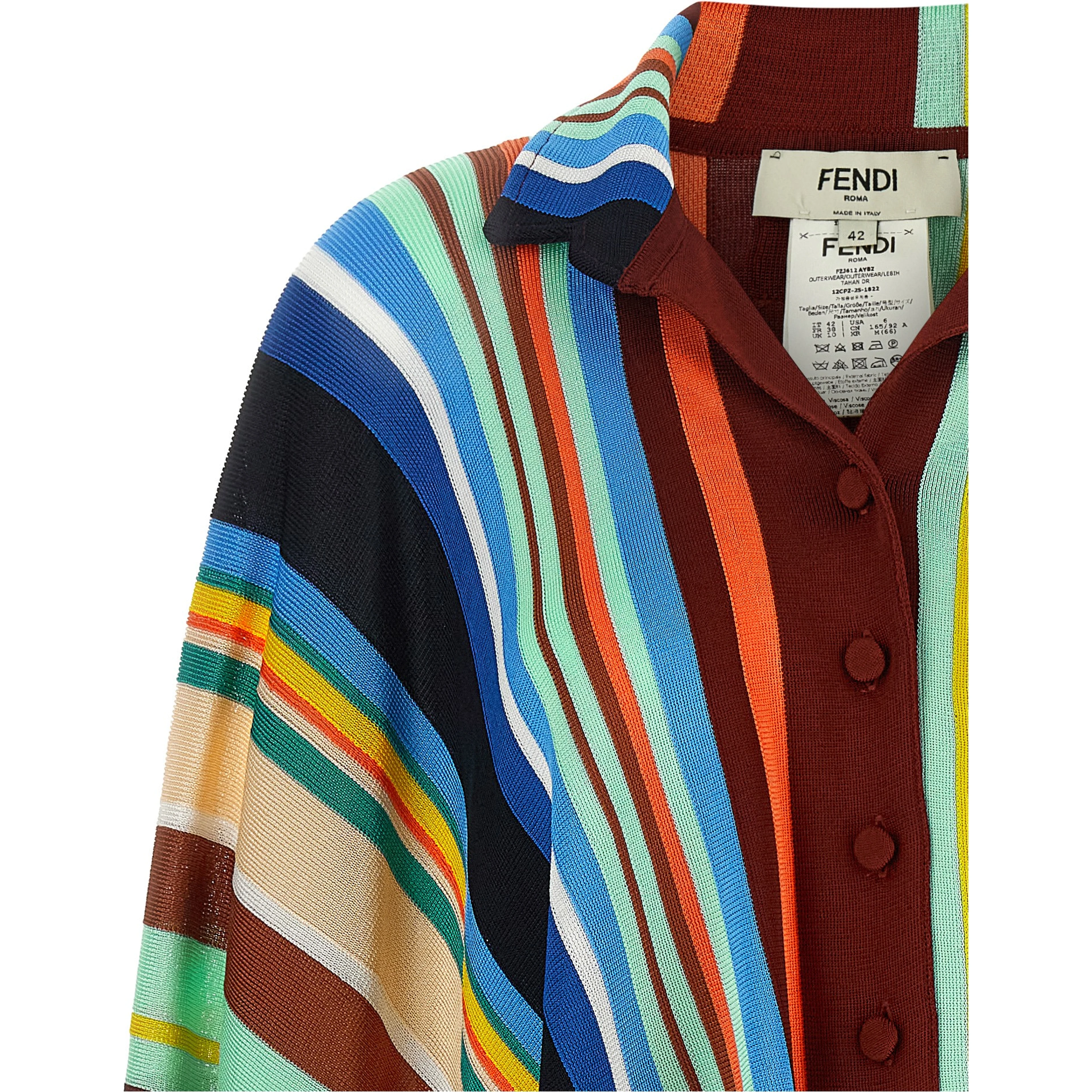 Multicolor Viscose Coat