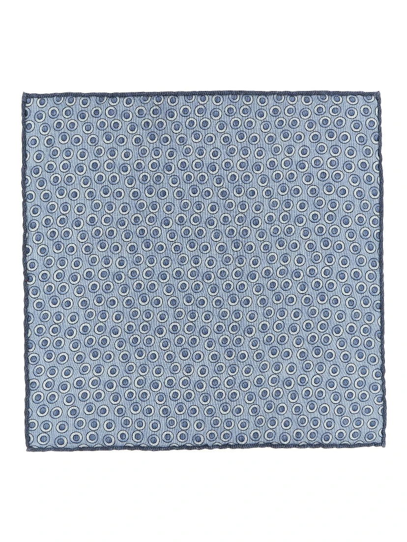 Blue Silk Pocket Square