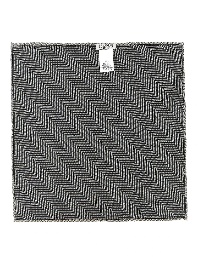 Gray Silk Pocket Square