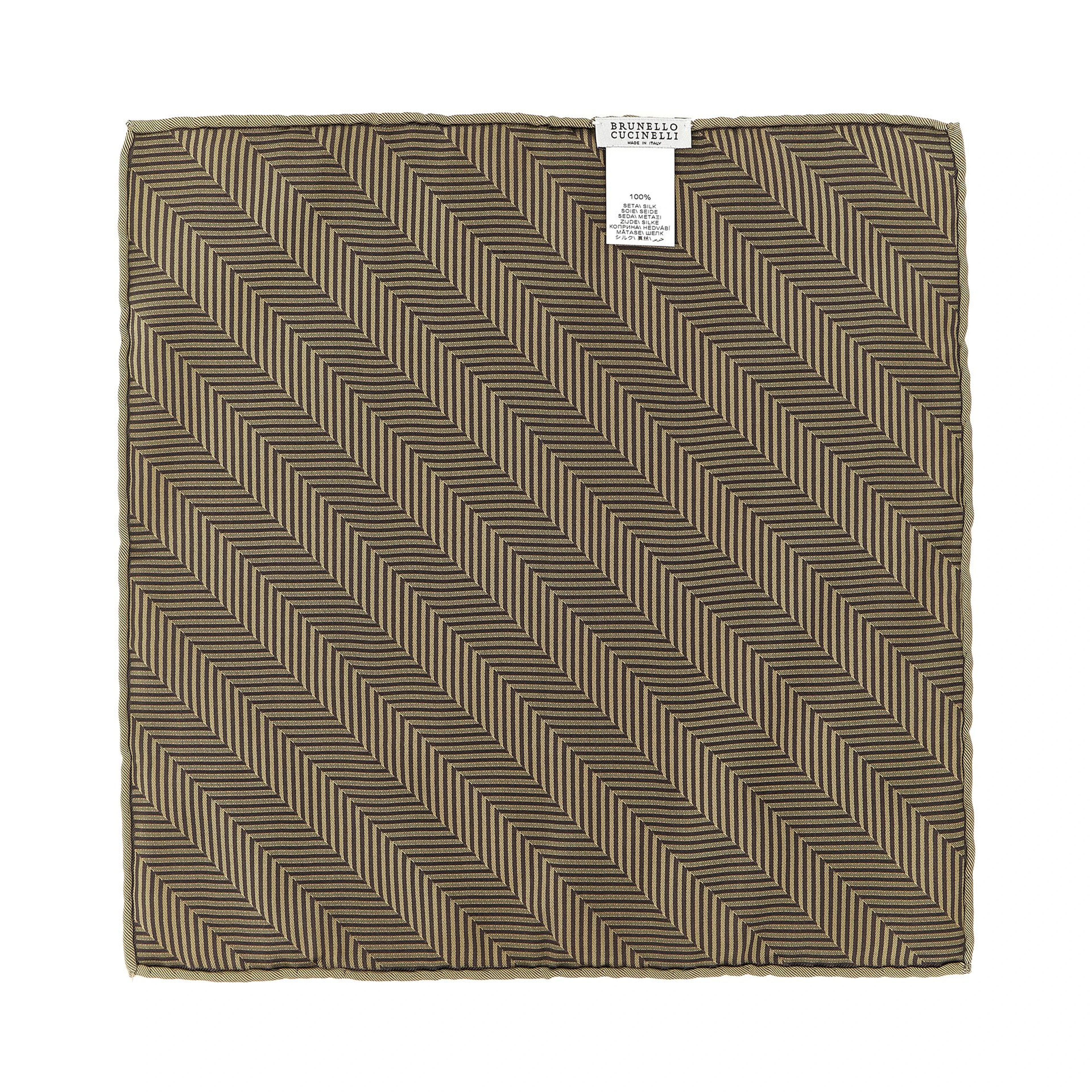 Beige Silk Pocket Square