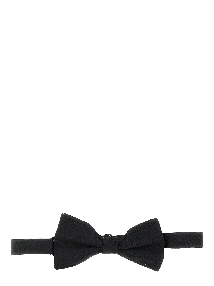 Black Silk Bowtie