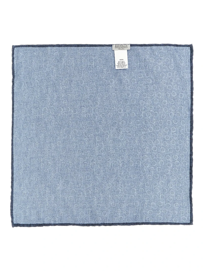 Blue Silk Pocket Square