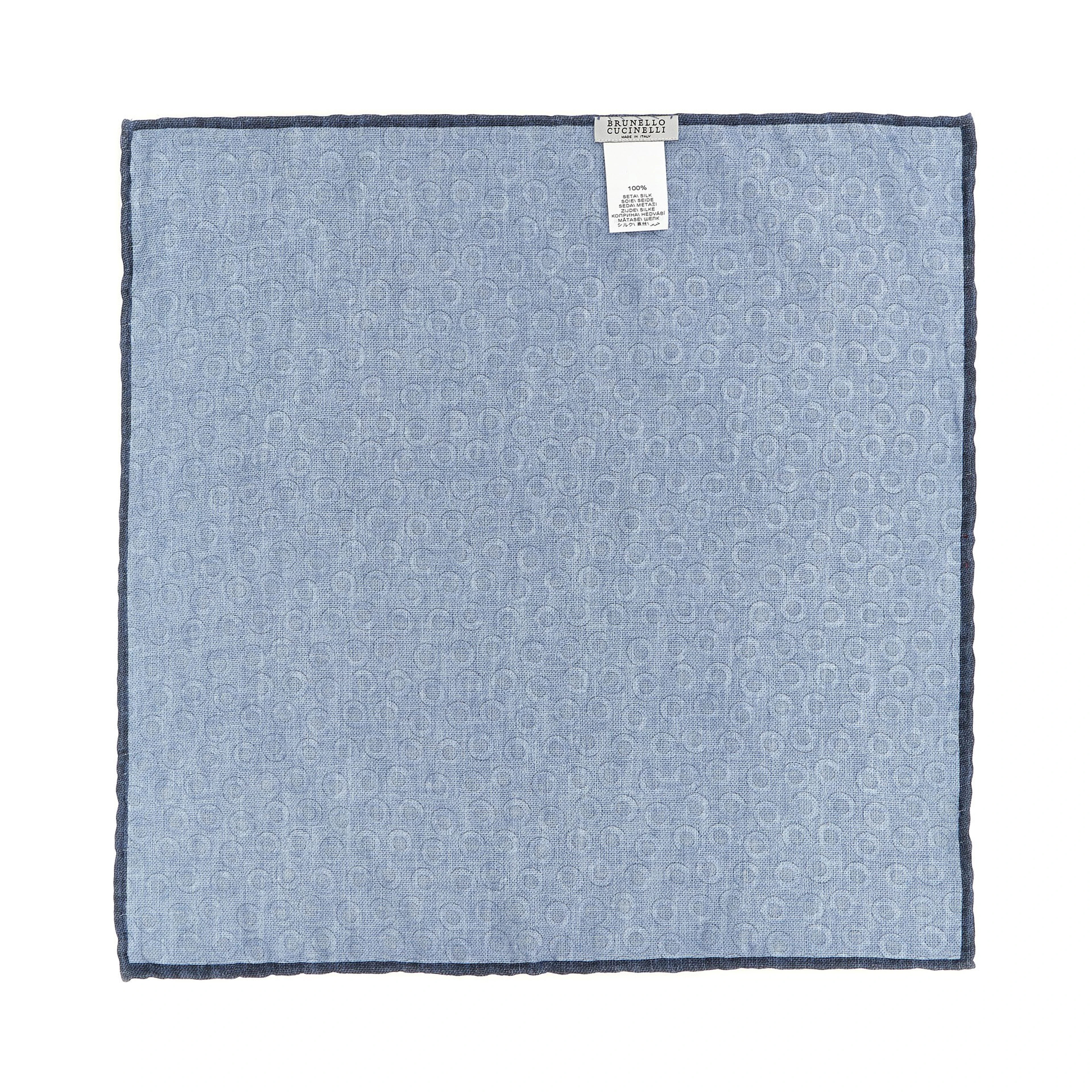 Blue Silk Pocket Square
