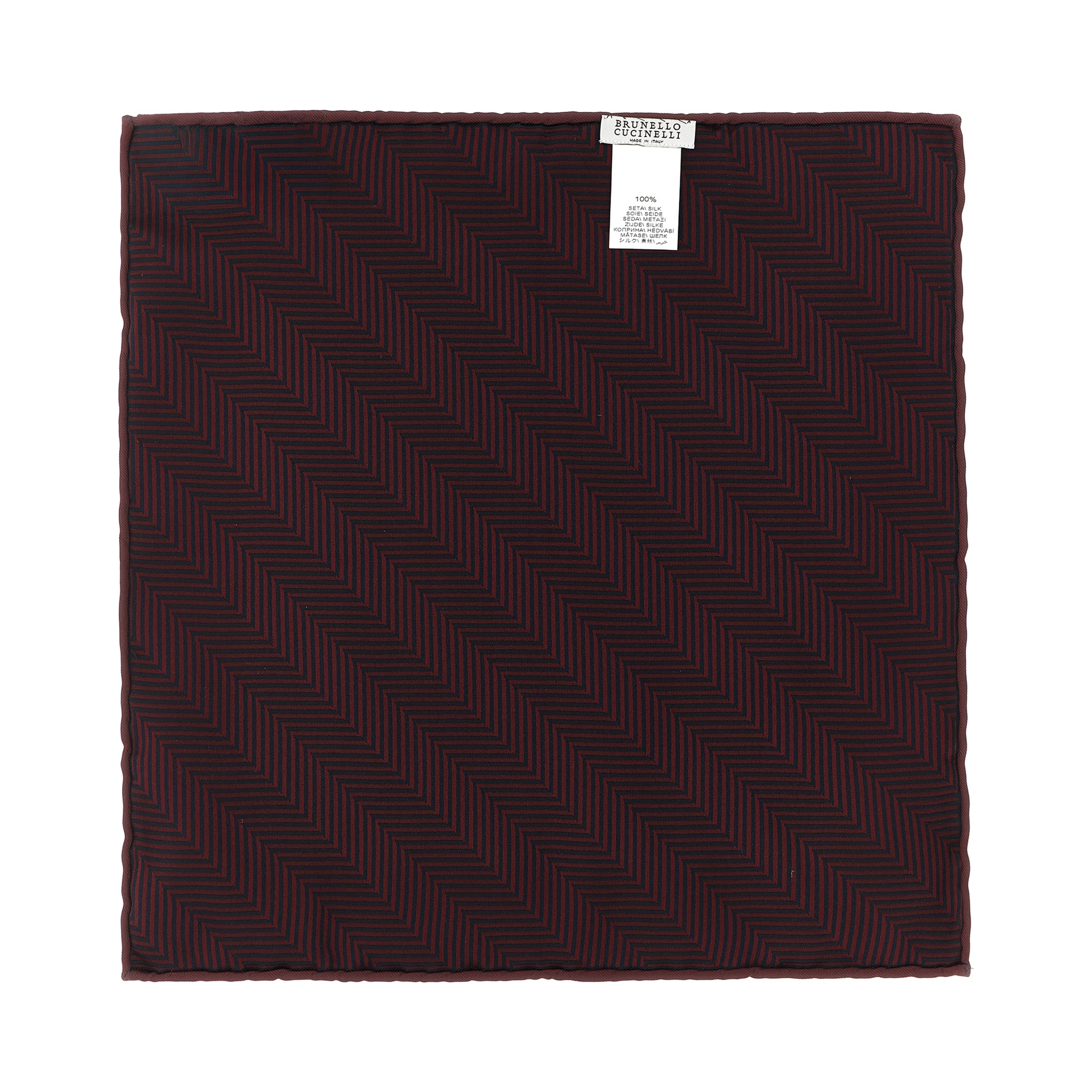 Bordeaux Silk Pocket Square