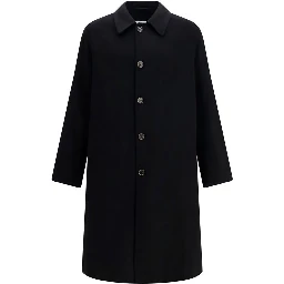 Black Wool Oves Aries Coat