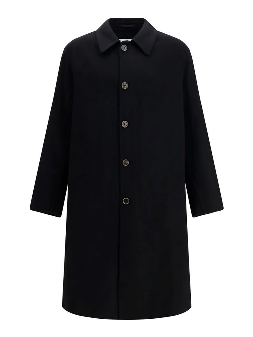 Black Wool Oves Aries Coat