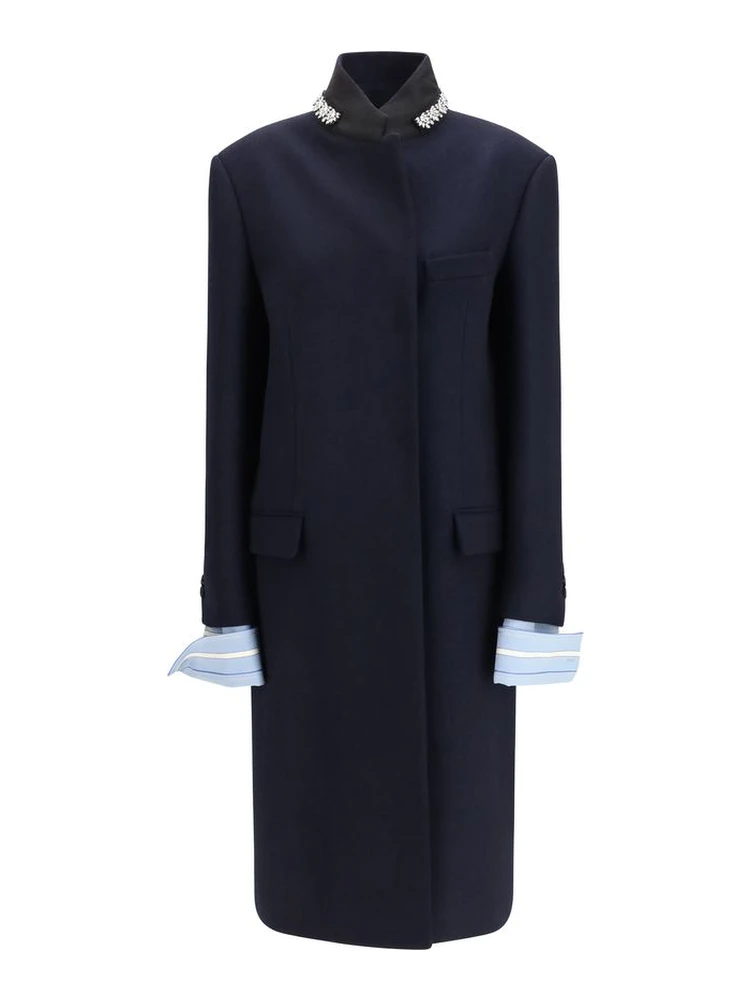 Blue Wool Oves Aries Coat