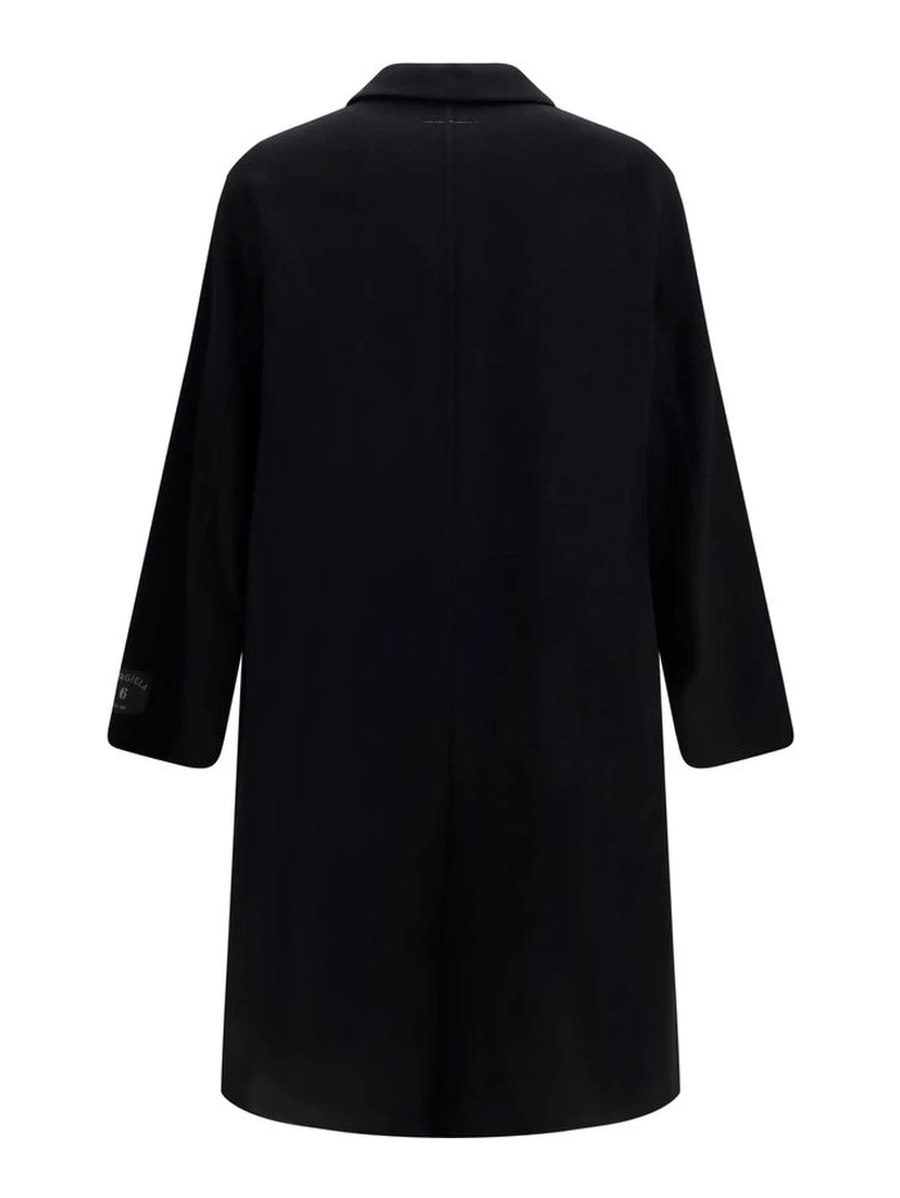 Black Wool Oves Aries Coat
