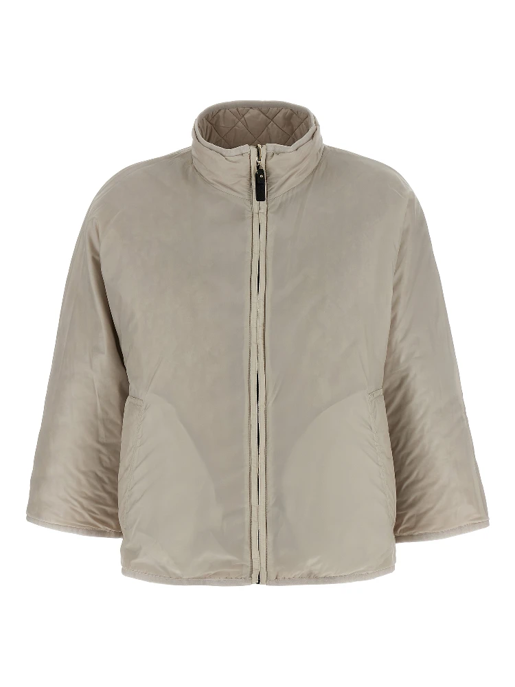 Gray Polyester Coat alternative
