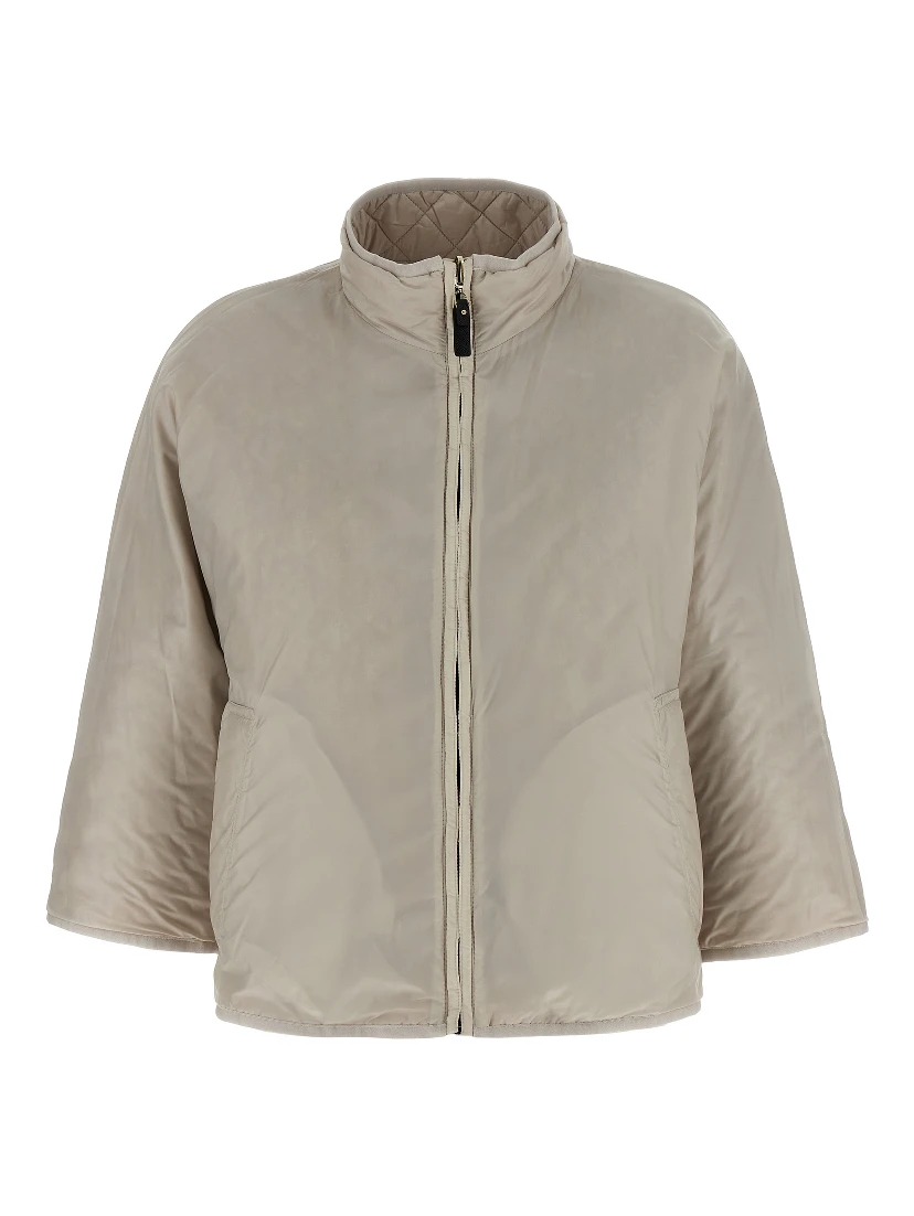 Gray Polyester Coat