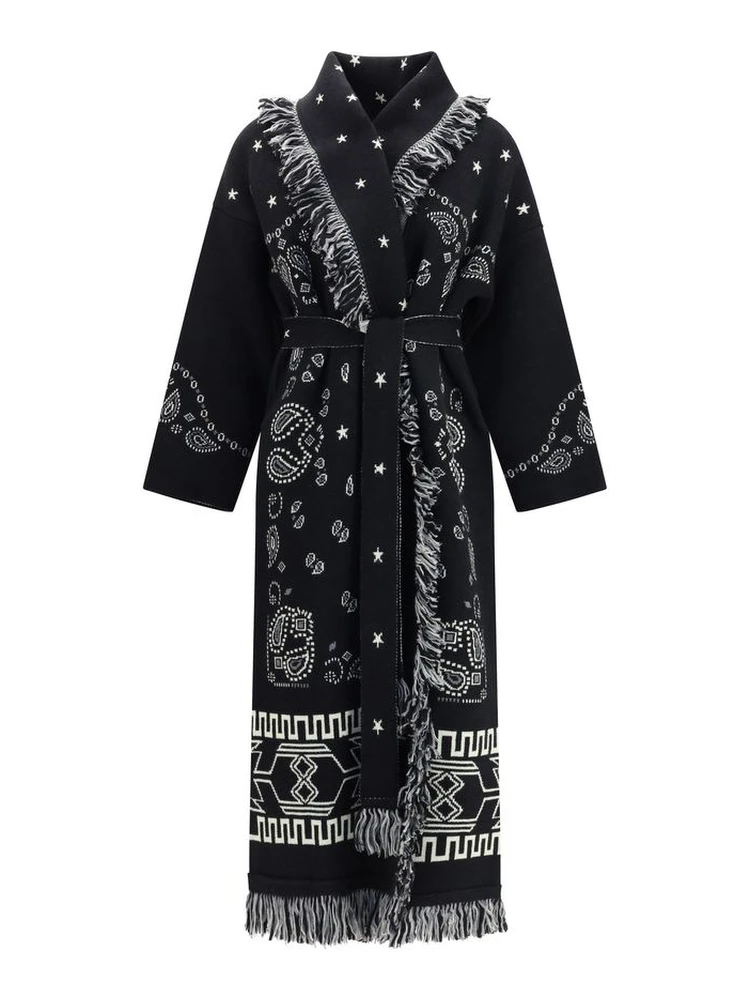 Black Wool Oves Aries Coat