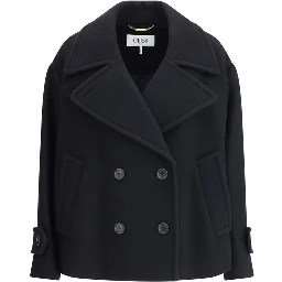 Black Wool Oves Aries Coat