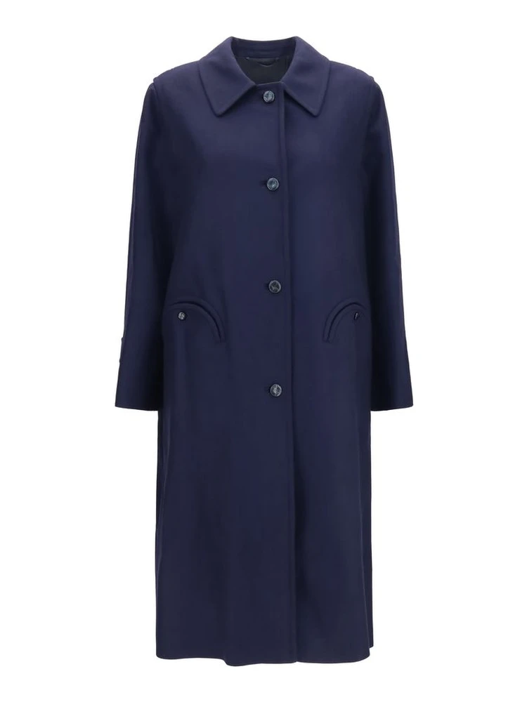 Blue Wool Oves Aries Coat