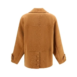 Brown Wool Oves Aries Coat