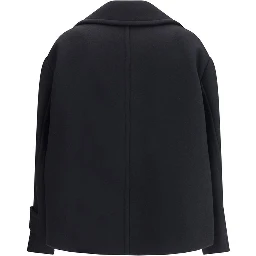 Black Wool Oves Aries Coat